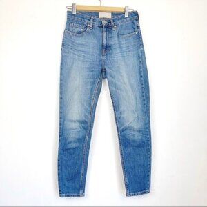 Everlane high rise straight leg jeans light wash ankle skinny size 26